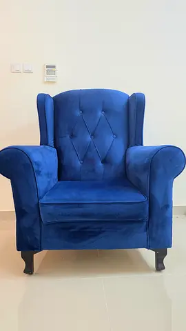 Beautiful Blue Velvet Accent Chair for Sale
