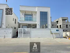 Villa for sale in Al Zahia area, unique design and distinctive finishes, next to the mosque, includi