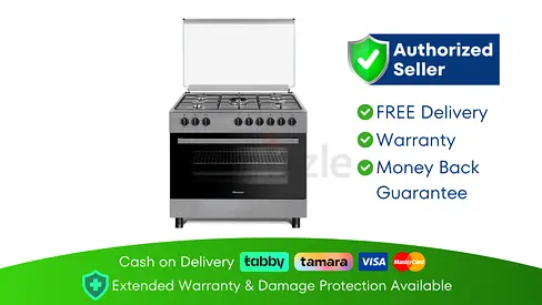 Hisense 5 Burner 90x60 cm Freestanding Cooker  Brand New | 1 Year Warranty | FREE Delivery