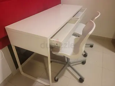 Ikea MICKE desk + 2 Ikea desk chairs