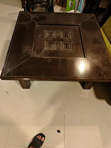 Beech wooden Table 120x120cm ترابيزة خشب زان