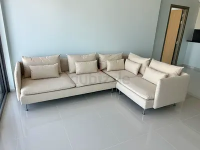 Ikea Söderhamn corner five seat sofa in beige