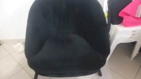 Stylish Black Velvet Armchair for Sale!