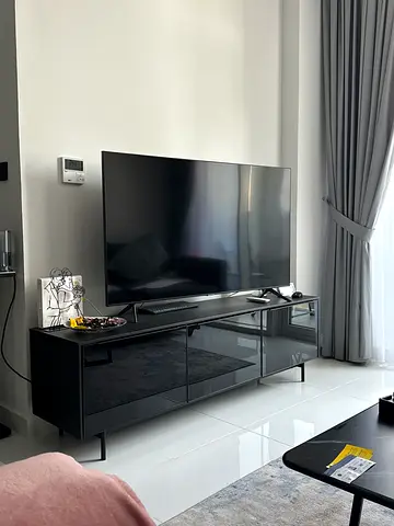 Black TV Unit with Elegant Finish