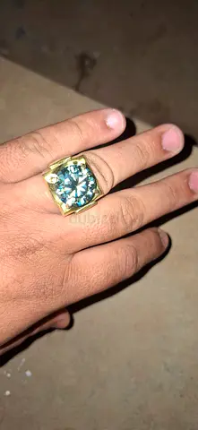 Elegant Mens Ring with a Stunning Blue Gemstone