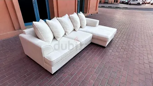 Selling The One Kingstone Elegant L-Shaped Sofa with Plush Cushions