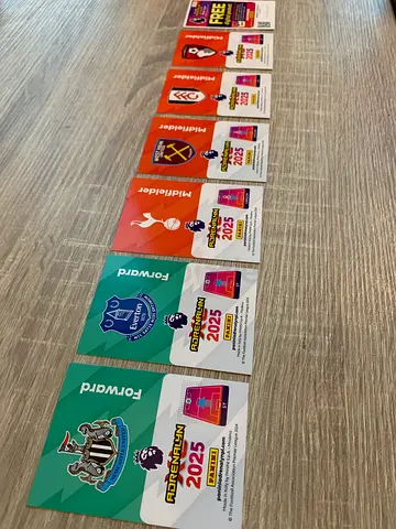Collection of 2025 premier League Football Trading Cards