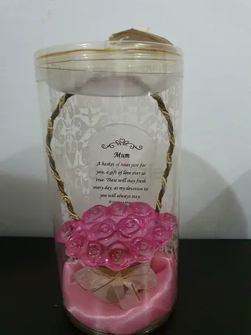 Mother’s Day Gift: Beautiful Floral Glass Decor. 22k gold plated.