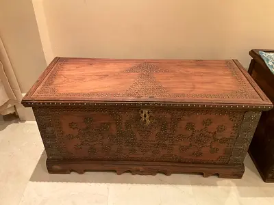 Authentic Omani Stunning Vintage Decorative Wooden Chest