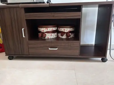 Stylish Wooden Entertainment Center with Storage