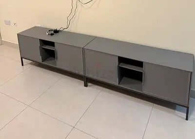 Modern Grey TV Unit with Storage