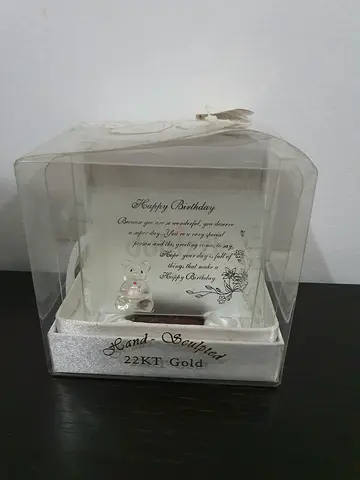 Birthday wishes frame on Exquisite 22KT Gold