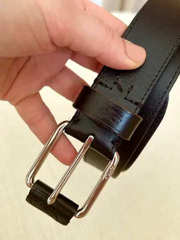 Polo Ralph Lauren dark brown leather belt size 80, New