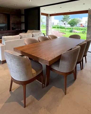 Elegant Modern Dining Set with Plush Chairs