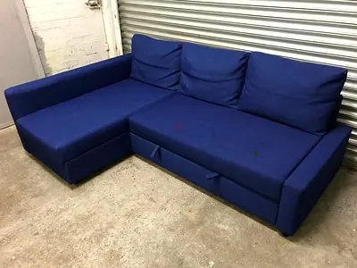 Comfortable Blue L-Shaped Sofa for Sale