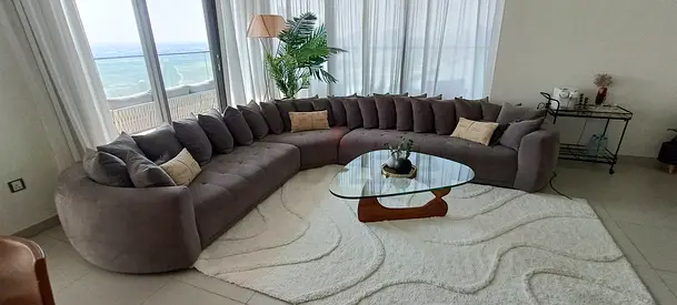 Selling Chattelsmore Stylish and Comfortable Curved Sofa Set with Elegant Coffee Table