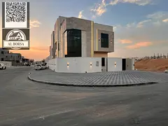 Villa for rent in Al Zahia area, corner location on two streets, two floors and a roof, first occupa