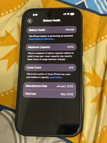 Apple iPhone - 16 Pro Max, black titanium with Excellent Battery Health! warranty up to 05/05/26