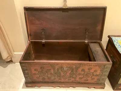 Authentic Omani Stunning Vintage Decorative Wooden Chest