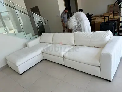 Brand New condition marina home white color lshape sofa