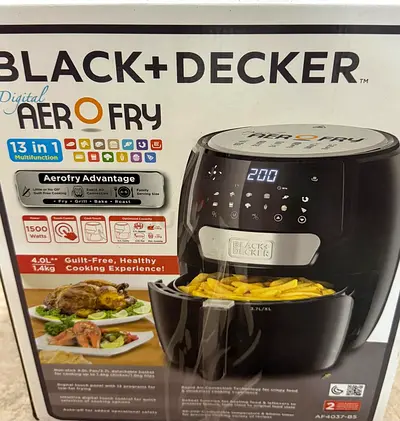 BLACK+DECKER Digital AeroFry 4 L Air Fryer (Model AF4037-B5), used only 4 months,excellent condition
