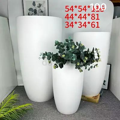 Modern White Fiber Planter Pots | Large Outdoor  Indoor Pots UAE