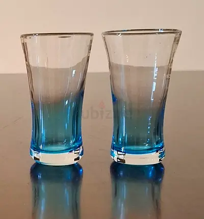 Small Glass Cups (2 Pieces) كاستين زجاج صغير