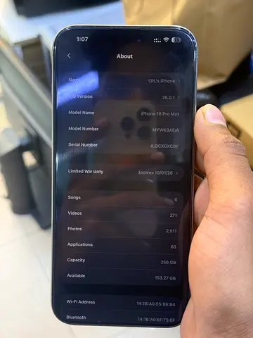 iPhone 16pro max good condition,no scratches and damage brand new condition