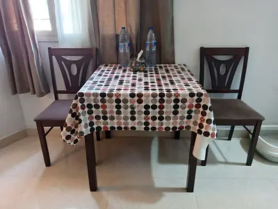Simple Dining Table Set with Two Chairs