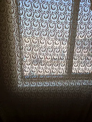 2 pieces beige curtains