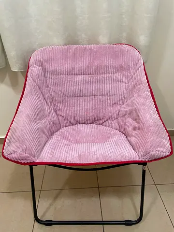 Cozy, Warm and Soft, Pink Corduroy Chair -  Perfect for Bedroom/Lounge/Study/Desert trips/Picnics