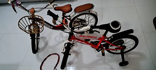 Bicycle with supporting wheels n cycle lock