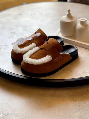 Hermes womens go shearling mules slippers