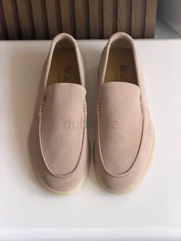 Loro piana mens beige summer walk loafers shoes