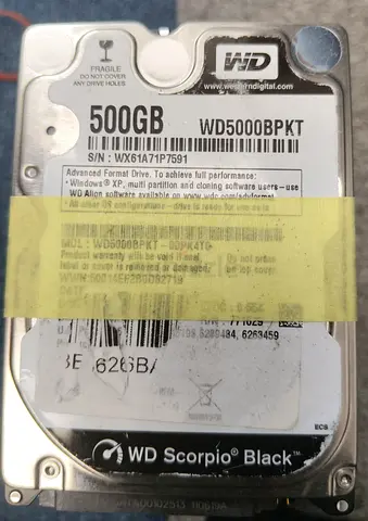 High-Performance 500GB Pulled Out Original Laptop Hardrive