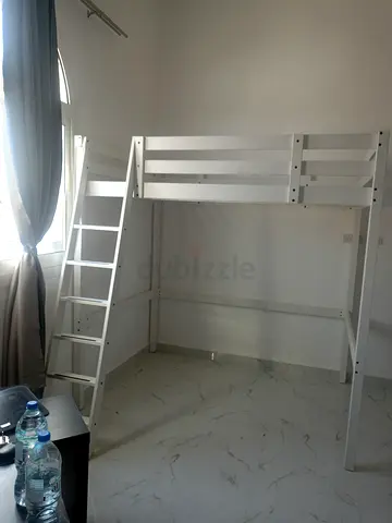 IKEA loft bed wood double size 140x200 cm used good condition