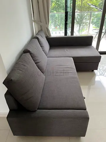 Comfortable Grey L-Shaped Sofa for Sale