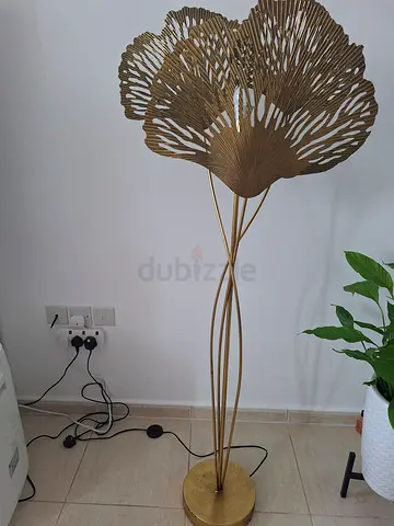 Stunning Gold Floral Floor Lamp for Sale