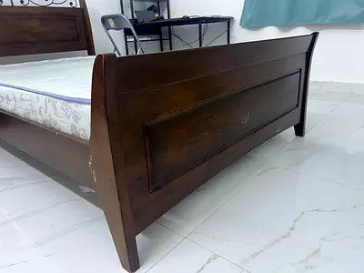 Wodden bed with mattress