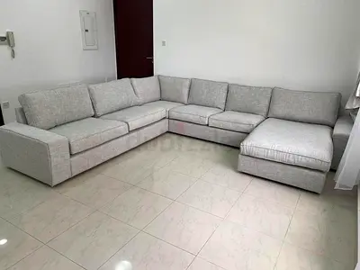 IKEA Kivik U-shaped luxury six seat sofa gray color