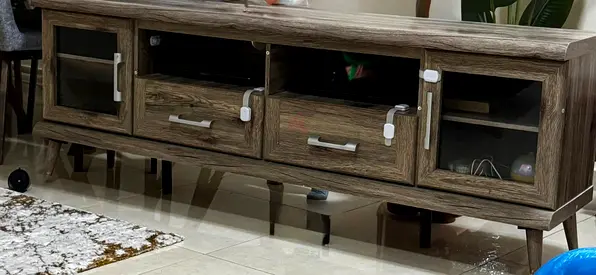 Stylish Modern TV Unit with Glass Doors