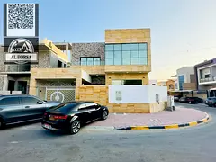 Luxury villa for rent in Al Yasmin, corner plot on two streets, 5 bedrooms, modern design.