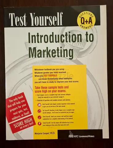 Book (Test Yourself - Introduction to Marketing)
