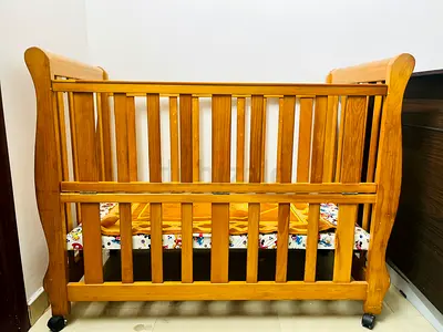 Well-Maintained Wooden Crib for Sale