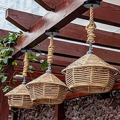 QUICK SALE! TWO FOR 139 FREE DELIVERY Stylish Rattan Hanging Baskets for Home and Garden