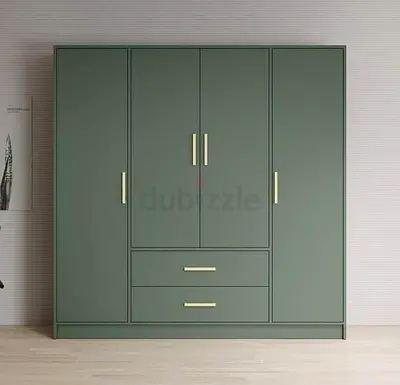 Modern Green Wardrobe with Minimalist Design
