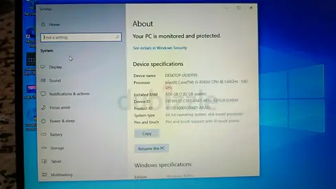HP 830 Laptop i5 8th Generation 8 GB Ram, 256 SSD,G5  14 Screen,  Touch Screen (360) Price AED 775