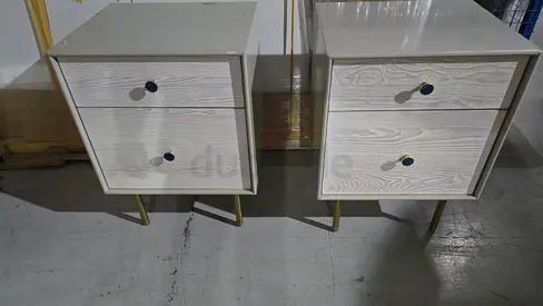2 wooden lacquer night stands