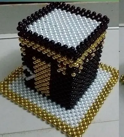 Handcrafted Beaded Kaaba Model