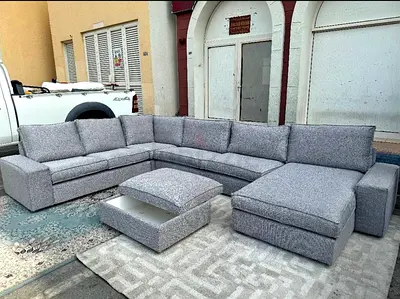 Ikea Kivik U-shaped luxury sofa with footstool